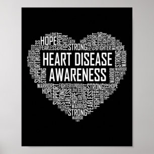 Poster Sensibilisation aux maladies Cadeau cardiaque Févr