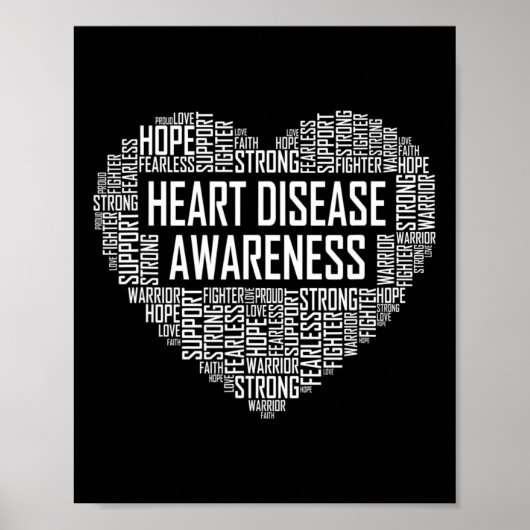Poster Sensibilisation aux maladies Cadeau cardiaque Févr (Devant)