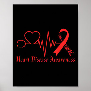 Poster Sensibilisation aux maladies cardiaques Go Red In