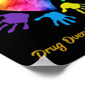 Poster Sensibilisation aux surdoses de drogues Mains Dons (Coin)