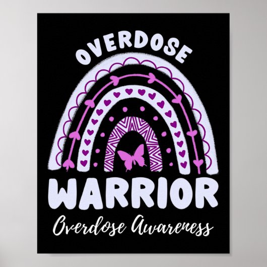 Poster Sensibilisation aux surdoses des guerriers Arc-en- (Devant)