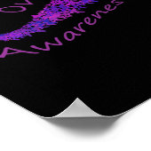 Poster Sensibilisation Beurre-ruban violet Cadeau (Coin)