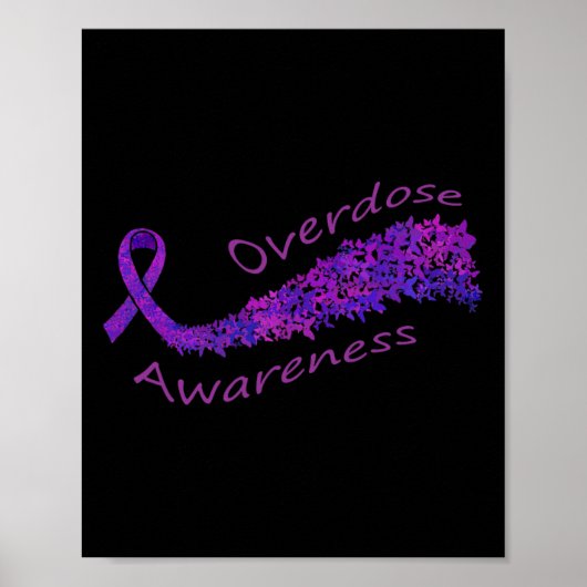 Poster Sensibilisation Beurre-ruban violet Cadeau (Devant)