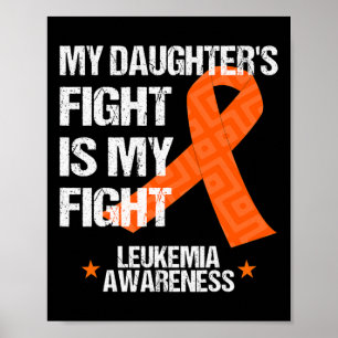 Poster Sensibilisation Fille Combattre Orange Ribbon Cade