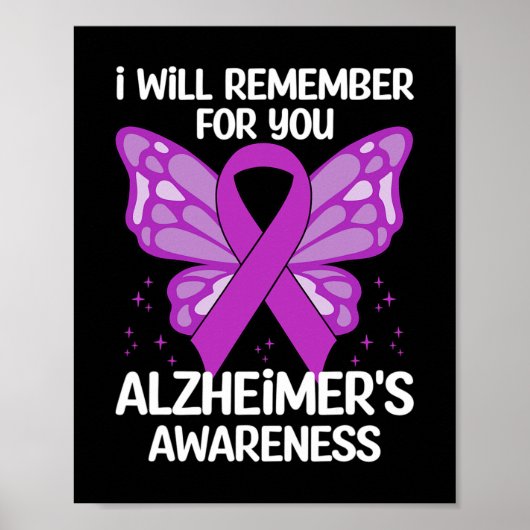 Poster Sensibilisation Forte Ruban Violet Papillons (Devant)