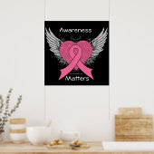 Poster Sensibilisation Importance Grunge Heart - Cancer d (Cuisine)