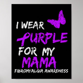 Poster Sensibilisation Je Porte Du Violet Pour Ma Maman 