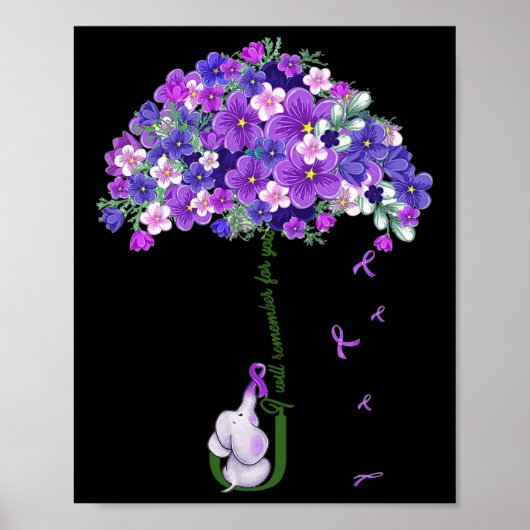 Poster Sensibilisation Joli Eléphant Je Me Souviendrai De (Devant)