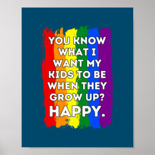 Poster Sensibilisation LGBTQ Parents Maman Papa Gay Lesbi