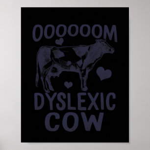 Poster Sensibilisation Oooom Vache Dyslexique Lecture App
