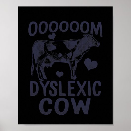 Poster Sensibilisation Oooom Vache Dyslexique Lecture App (Devant)