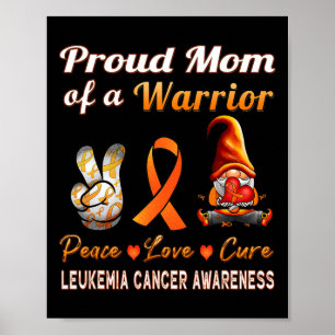 Poster Sensibilisation Orange Cancer Ribbon Fière Maman D