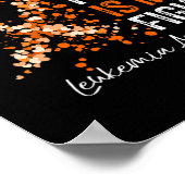 Poster Sensibilisation Orange Ruban Mon combat de maman e (Coin)