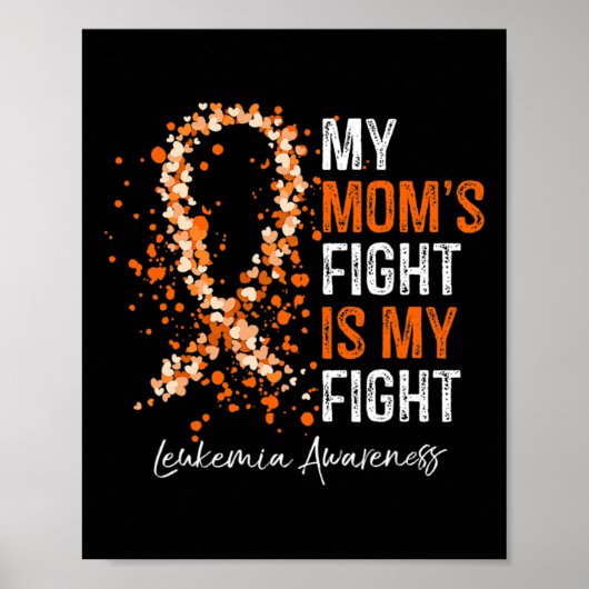 Poster Sensibilisation Orange Ruban Mon combat de maman e (Devant)
