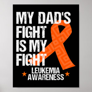 Poster Sensibilisation Papa combat Orange Ribbon Idée cad
