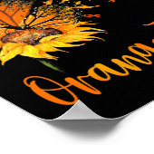 Poster Sensibilisation Papillon de tournesol Orange Ribbo (Coin)