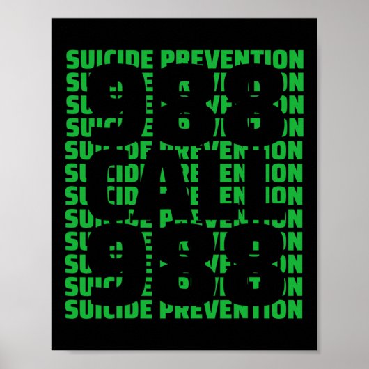 Poster Sensibilisation Prévention du suicide 988 (Devant)