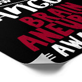 Poster Sensibilisation Ribbon Cerveau Aneurysme (Coin)