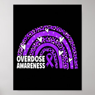 Poster Sensibilisation Ribbon Violet Toxicomanie Na Aa 1