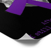Poster Sensibilisation Ruban Violet Coeur Vous Manque (Coin)