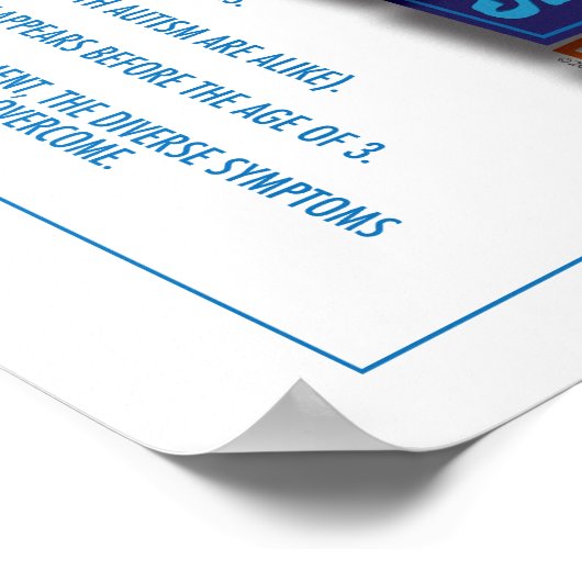 Poster sensibilisation sur l'autisme (Coin)