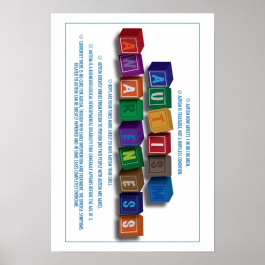 Poster sensibilisation sur l'autisme (Devant)