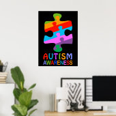 Poster Sensibilisation sur l'autisme (Bureau à domicile)