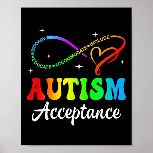 Poster Sensibilisation sur l'autisme Acceptation Symbole (Devant)
