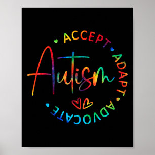Poster Sensibilisation sur l'autisme Accepter Adapt Advoc