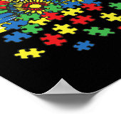 Poster Sensibilisation sur l'autisme Accepter Comprendre  (Coin)