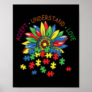 Poster Sensibilisation sur l'autisme Accepter Comprendre