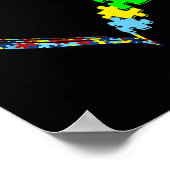 Poster Sensibilisation sur l'autisme Amour Coeur Puzzle P (Coin)