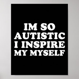 Poster Sensibilisation sur l'autisme amusante Je suis Aut