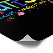 Poster Sensibilisation sur l'autisme Autiste Accepter Com (Coin)