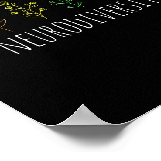 Poster Sensibilisation sur l'autisme Autistic Pride Rainb (Coin)