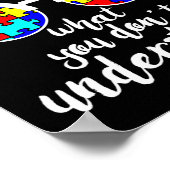 Poster Sensibilisation sur l'autisme Cadeau Conception Po (Coin)