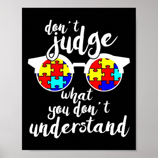 Poster Sensibilisation sur l'autisme Cadeau Conception Po (Devant)