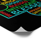 Poster Sensibilisation sur l'autisme Coeur béni (Coin)