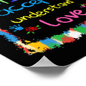 Poster Sensibilisation sur l'autisme de brosse Accepter C (Coin)