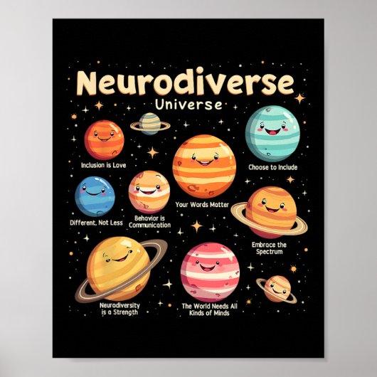 Poster Sensibilisation sur l'autisme de l'éducation Neuro (Devant)