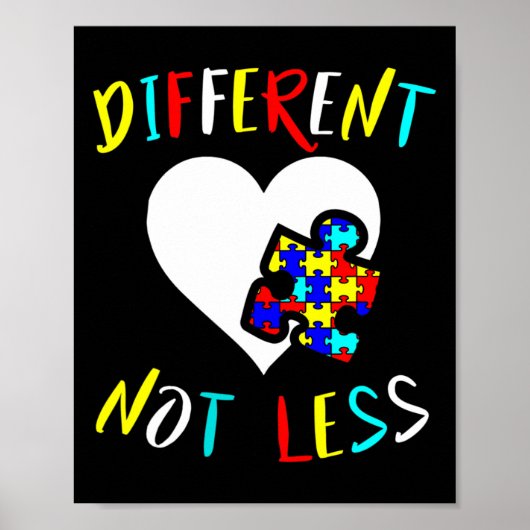 Poster Sensibilisation sur l'autisme Design cadeau différ (Devant)