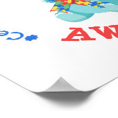 Poster Sensibilisation sur l'autisme Dinosaures (Coin)