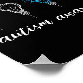 Poster Sensibilisation sur l'autisme Éclairage Il En Bleu (Coin)