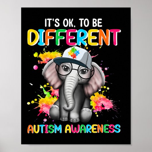 Poster Sensibilisation sur l'autisme Elephant Flower Il E (Devant)