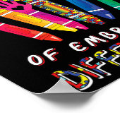 Poster Sensibilisation sur l'autisme Embrasser Différence (Coin)