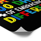 Poster Sensibilisation sur l'autisme Embrasser Différence (Coin)