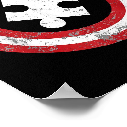 Poster Sensibilisation sur l'autisme Enfants Hommes Puzzl (Coin)