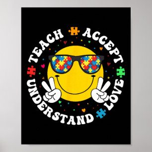 Poster Sensibilisation sur l'autisme Enseignant Puzzle Ap