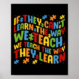 Poster Sensibilisation sur l'autisme Enseignant Puzzle Pi