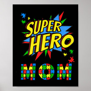 Poster Sensibilisation sur l'autisme Femme Pour Super Her